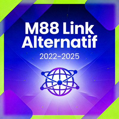 Galeri visual M88 Link Alternatif 2022 menampilkan logo dan ikon taruhan olahraga serta casino